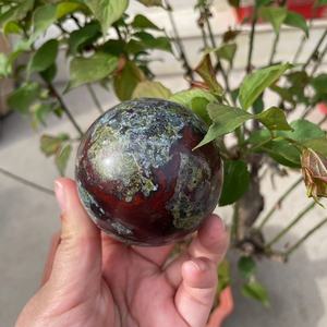 Groothandel Natuurlijke Rock Dragon Bloed Bollen Voor Decoratie Steen Spirituele Kwarts Kristallen Bol Bal - Product Image 1