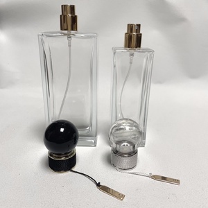 Grand flacon de parfum vide transparent carré de 100ml avec capuchon à sertir pompe de pulvérisation d'atomiseur vide pour parfum - Product Image 4