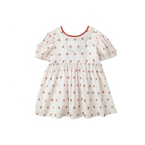 All'ingrosso 100% di cotone di alta qualità vestito <span class=keywords><strong>per</strong></span> i bambini stampa floreale schienale della <span class=keywords><strong>bambina</strong></span> vestiti Casual <span class=keywords><strong>per</strong></span> bambini ragazza bambini - Product Image 2