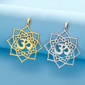 Ciondolo Myshape Aum Om Ohm, Simbolo Sanscritico, Charm Spirituale Yoga per Creazione di Gioielli, Accessori in Acciaio Inossidabile - Product Image 1
