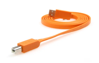 Cable plano negro USB 2,0 de alta velocidad Extensión de 1,5 m para escáner e impresora de etiquetas 5A Corriente macho B macho