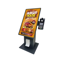 Kiosque de commande automatique avec imprimante, lecteur de cartes, écran tactile interactif, machine de commande de repas, kiosque de paiement automatique avec imprimante thermique
