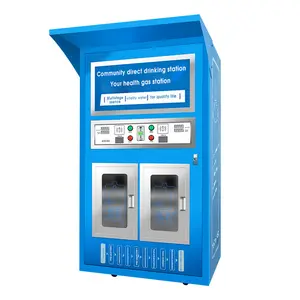 Máquina de venda automática de água engarrafada purificada para beber água comercial, dispositivo pequeno de reversão por osmose reversa para reabastecimento de água potável