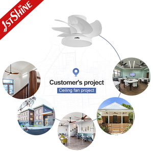 1stshine Ventilador de techo 7 Blanco ABS Plástico Aspas simples Ventilador de techo eléctrico montado al ras con Led y control remoto - Product Image 5