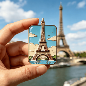 Custom Zinc Alloy Metal Fridge Clear Epoxy Resin Coating Factory Wholesale Personalized Travel Souvenir Gift Irregular Shape - Product Image 1