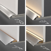 Plafonnier LED en aluminium, profilé pour montage en saillie ou en encastré, boîtier de lampe de plafond, canal lumineux linéaire pour bande LED