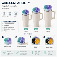 Séparateur de tasse en silicone à double compartiment pour deux boissons, qualité alimentaire, réutilisable, anti-fuite