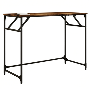 Scrivania per computer in legno ingegnerizzato di rovere affumicato 39,4x17,7x29,9 pollici, mobile durevole per l'home office - Product Image 1
