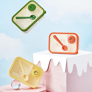 Boîte à bento durable avec cuillère-fourchette intégrée, récipient à sauce, qualité alimentaire, sans BPA, étanche, compatible micro-ondes, pour la maison et les voyages - Product Image 5