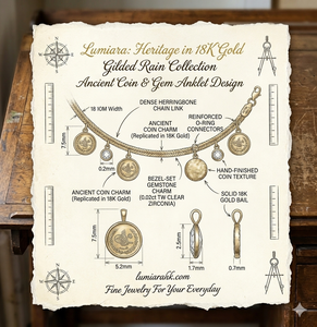 Tobilleras de Latón Chapado en Oro de 18K al por Mayor, Diseño Sencillo y Delicado, Resistentes al Agua, con Perla, Moneda Antigua y Piedra Preciosa para Mujer, para Regalo - Product Image 3
