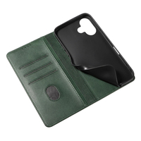 Funda Tipo Cartera de Cuero PU Premium para iPhone 16 Plus - Funda con Soporte para Teléfono, Ranuras para Tarjetas, Cierre Magnético y Carcasa Antigolpes