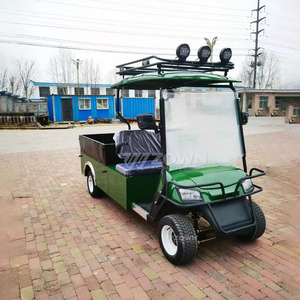 Carrito de Golf Verde para Dos Pasajeros con Caja de Carga Trasera para Mantenimiento de Parques y Logística - Product Image 4