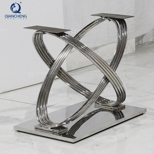 Bán Buôn Sản Xuất Văn Phòng X Hình Dạng Khách Sạn Bàn Chân Chân Hot Bán Vàng Đen Bạc Kim Loại Thép Không Gỉ Bàn Ăn Cơ Sở - Product Image 4