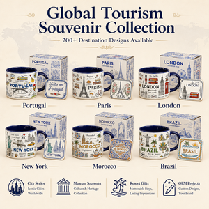 Mug souvenir en céramique de 10 oz avec les monuments de <span class=keywords><strong>Lisbonne</strong></span>, Portugal, tasse à <span class=keywords><strong>café</strong></span> en porcelaine, fabrication sur mesure, vente en gros - Product Image 5