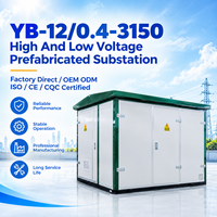 YB-12 12kV 3150kVA Sous-station préfabriquée compacte extérieure pour parc industriel, transformateur en coffret, vente directe usine