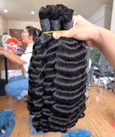 Extensions de cheveux humains bruts non traités, boucles bohèmes, cheveux à tresser, cheveux indiens vierges en vrac, ondulations profondes, boucles birmanes, boucles indiennes brutes