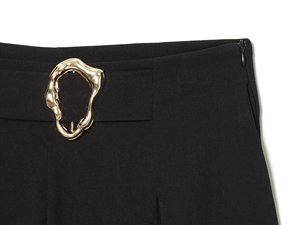 Pantalon large à boucle métallique personnalisée - Pantalon cargo oversize pour femme, OEM/ODM par une usine de vêtements chinoise - Product Image 4