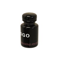 OEM ODM décalcomanie logo traditionnel comptoir en céramique stockage noir flacon de médicaments gallipot porcelaine pharmacie apothicaire pots de réactifs