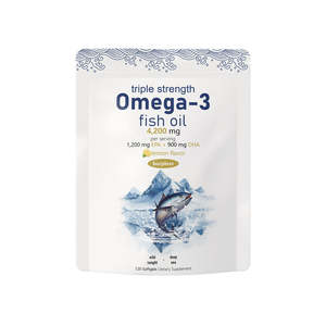 Capsules molles naturelles de haute qualité pour adultes, huile de poisson des grands fonds, oméga 3 DHA & EPA, compléments alimentaires à haute dose, OEM - Product Image 1