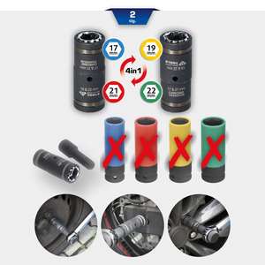 BRILLIANT TOOLS - BT691011 Jeu de douilles à chocs 4 en 1 de 1/2 ''(2 pièces) -EAN 4042146844823 FREINS ET ROUES - Product Image 2