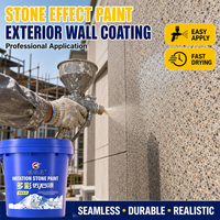 Peinture de façade auto-nettoyante Saibaoli à base d'eau, imitation marbre liquide, revêtement de granit pour bâtiments de grande hauteur