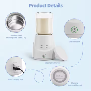 USB Rechargeable <b>Wireless</b> Bottle Warmer Portable Travel Milk Warmer Travel <b>Heating</b> Constant Temperature Baby - Product Image 3