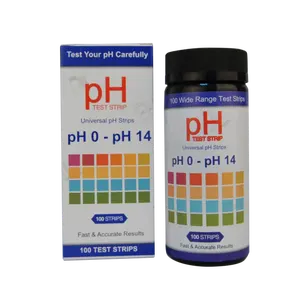 4 renkli ped pH Test şeritleri 0-14, idrar, tükürük, evrensel pH Test