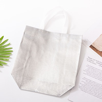 Sac à provisions pliable, réutilisable, cadeau de mariée personnalisé, or argent rose or stratification métallique laser non tissé, sac en tissu