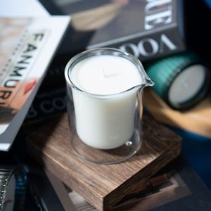 Bougie parfumée en cire de soja, pot en verre à double paroi, sans fumée, style moderne, forme cylindrique GM-017 - Product Image 3