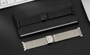 Bracelet en maille milanaise pour <span class=keywords><strong>AppleWatch</strong></span> Band Ultra 2/Ultra 49mm 46 45 44mm Bracelet à boucle en métal de style parachute pour IWatch <span class=keywords><strong>SE</strong></span> 10/9/8/7 - Product Image 2