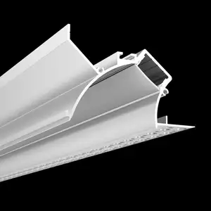 Plâtre dans les cloisons sèches 86*57mm profilé de surface LED en aluminium anti-poussière pour éclairage de bande extérieur intérieur