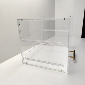 Hot Bán 2-Tier Thương Mại Bánh Mì Bánh Hiển Thị Trường Hợp Với Cửa Trước | Món Tráng Miệng Hiển Thị Trường Hợp <span class=keywords><strong>Acrylic</strong></span> Pastry Hiển Thị Trường Hợp - Product Image 4