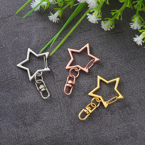 Yn hình ngôi sao tôm hùm Claw Clasp Keychain Snap hook với vòng chìa khóa tự làm thiết kế sáng tạo kim loại treo khóa vòng chìa khóa - Product Image 3
