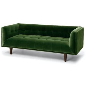 معنقدة 3 مقاعد أريكة النسيج المخملية معنقدة الاقسام أريكة لغرفة المعيشة الأرائك - Product Image 5