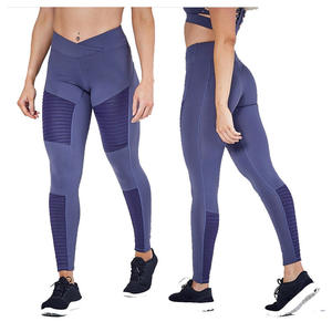 2025 logotipo personalizado Spandex Ropa deportiva Mujer cintura alta Yoga pantalones gimnasio entrenamiento apretado Fitness mallas de Yoga sin costuras - Product Image 2