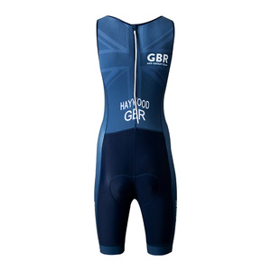 <span class=keywords><strong>Combinaison</strong></span> <span class=keywords><strong>de</strong></span> <span class=keywords><strong>triathlon</strong></span> sans manches aérodynamique personnalisée <span class=keywords><strong>de</strong></span> haute qualité Dlue pour femmes - Product Image 2