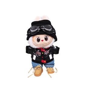 Vêtements pour bébé : Ensemble veste en cuir noir et <span class=keywords><strong>jean</strong></span> de troisième génération, accessoires de poupée ciblés pour bébés - Product Image 6