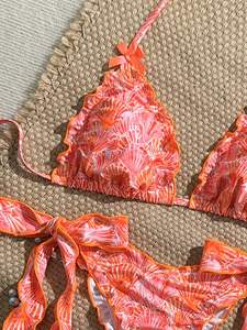 Bikini de Diseño Juvenil con Copa Triangular de Poliéster, Bikini Personalizado al por Mayor, Bikini Sexy de Verano - Product Image 6