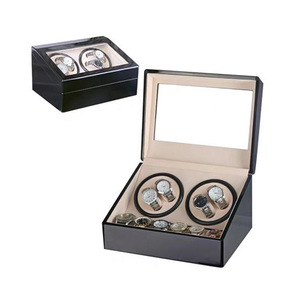 <span class=keywords><strong>Boîte</strong></span> de rangement pour montres de luxe en bois de santal avec peinture piano, 4+6 emplacements, <span class=keywords><strong>boîte</strong></span> <span class=keywords><strong>à</strong></span> remontoir de montres de voyage pour homme - Product Image 5