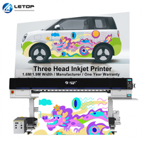 Impresora de Inyección de Tinta Automática LETOP, Plotter de Impresión de Vinilo para Lona y Película Ligera, Plotter de Gran Formato, Impresora UV de Rollo a Rollo