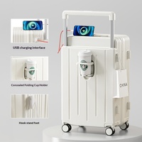Ensemble de bagages de voyage intelligents à chargement USB, avec poignée large et roues silencieuses en PC, pour hommes - Vente en gros
