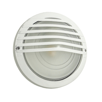 Applique murale extérieure moderne ronde pour barbecue, douille E27, anti-vandalisme, étanche, en aluminium, pour escalier et balcon