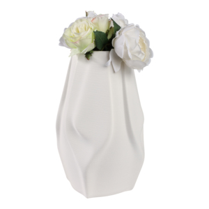 Vaso moderno in porcellana 3D con motivi geometrici per soggiorno, pezzo decorativo per l'arredamento della casa - Product Image 2