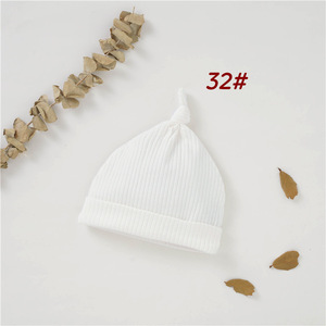 Berretto <span class=keywords><strong>per</strong></span> neonati in cotone a righe, caldo ed elastico, lavorato a maglia, <span class=keywords><strong>per</strong></span> maschietti e femminucce - Product Image 3