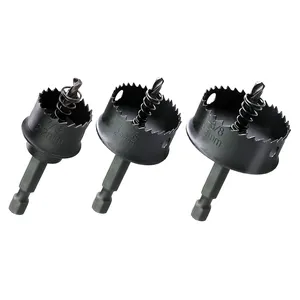 חור קיר דק דו-מתכת ראה עם 1/4 "שיניים shank משתנות עבור מתכת דקה המשמשת עם נהג השפעה.