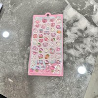 Pegatinas Decorativas de PVC Hechas a Mano con Impresión por Transferencia de Agua, con Diseño de Dibujos Animados en 3D, Relieve, Luminosas, Lindas, para Regalo