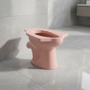 Ensemble WC monobloc en céramique Anglo Indian EWC, cuvette de toilette européenne à chasse directe avec siphon en P, cuvette ronde - Product Image 2