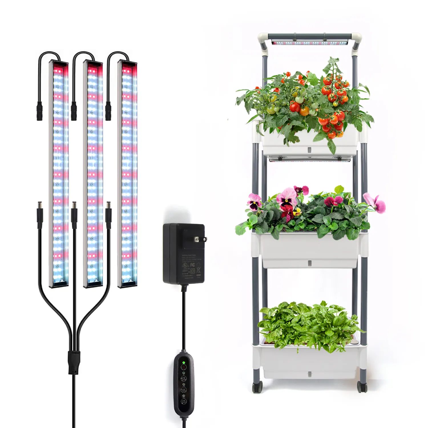 Indoor Kruidengroente Tuin Planter Verticale Led Plant Plank Pot Systeem Kit Met Verlichting Landbouw Tuinieren