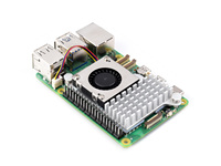 Enfriador Activo Oficial para Raspberry Pi 5, Ventilador con Control de Temperatura, Disipador de Calor de Aluminio, con Cinta Térmica