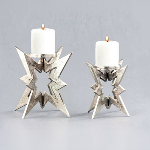 Juego de Portavelas de Aluminio Metálico para Decoración de Navidad, Pascua y Bodas, Diseño Moderno, Hecho a Mano, Ecológico, Resistente al Calor - Product Image 1